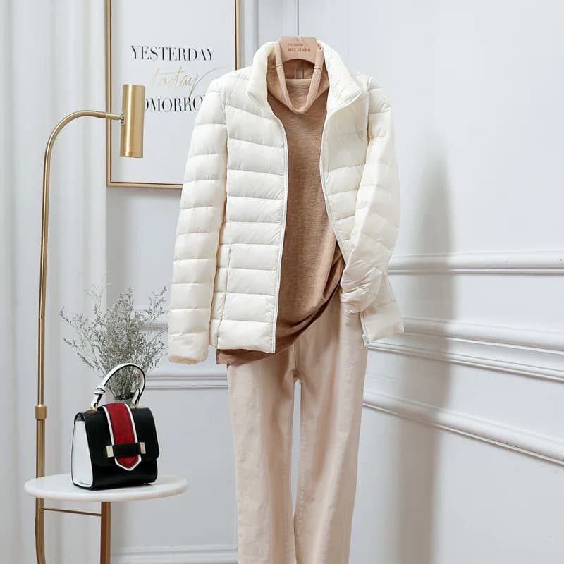 15 couleurs femme coupe ajustée courte Portable coupe-vent doudoune nouvelles femmes automne hiver e