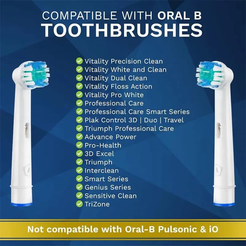 Pour brosse à dents électrique sonique oral-b Fit Advance Power/Pro Health/Triumph/3D Excel/Vitality