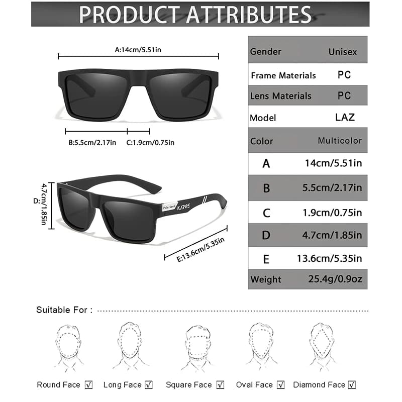 KAROS – lunettes de soleil polarisées pour hommes et femmes, de luxe, pour la conduite, la pêche, le