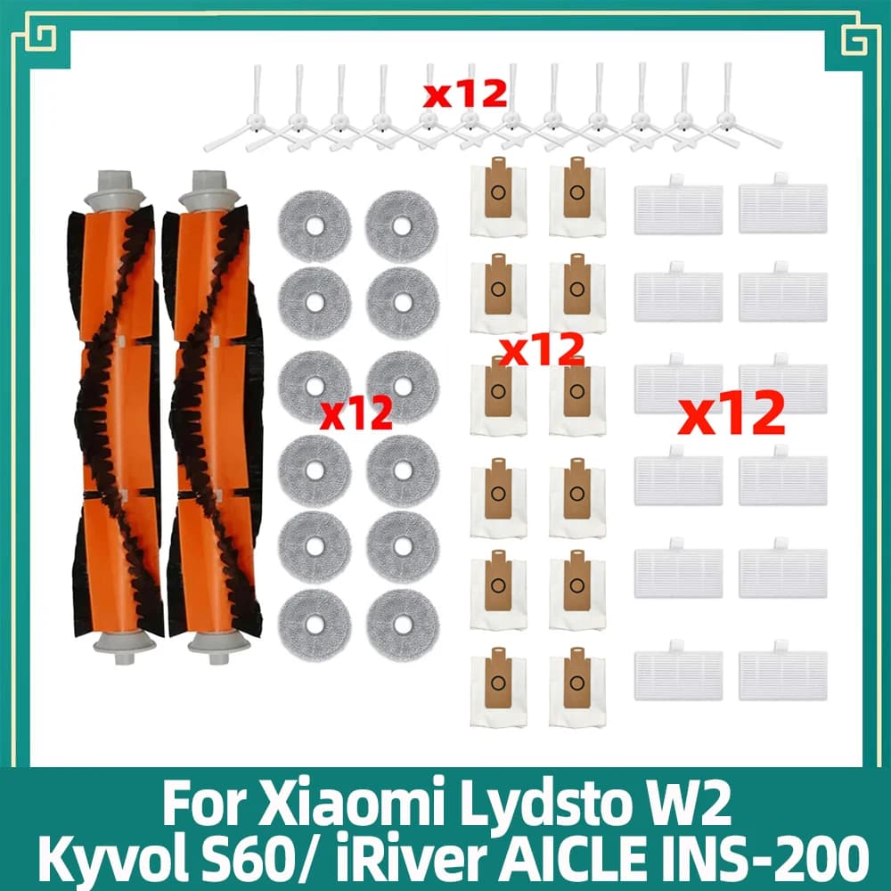 Pièces de vadrouille Hepa Pound, brosse latérale, compatible pour Xiaomi Lysie à W2, Kyvol Cybovac S