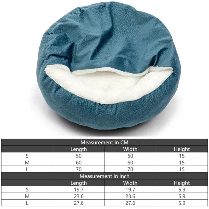 Lit orthopédique pour chien avec couverture à capuche, chaud, imperméable, résistant à la saleté, po