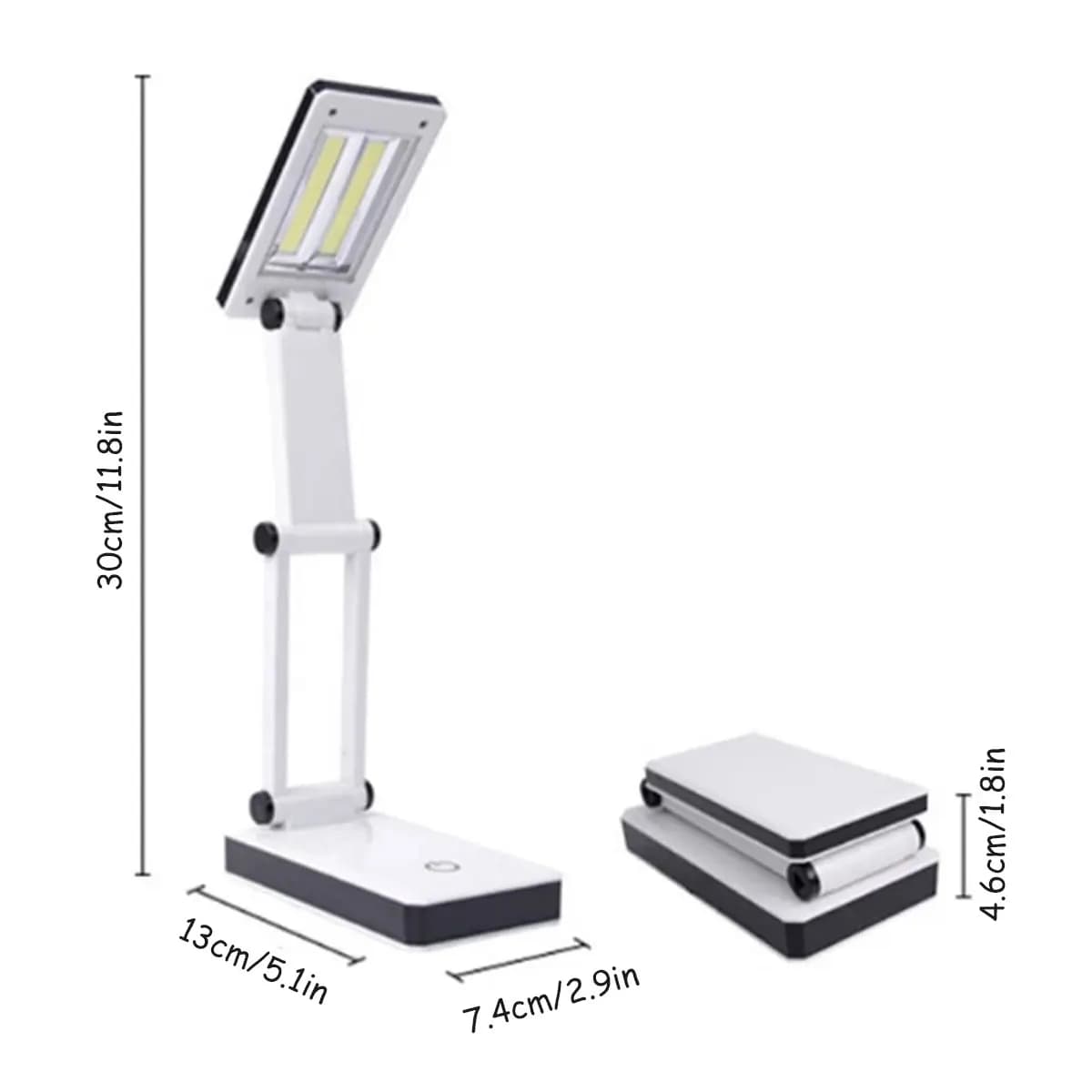 Lampe de bureau pliable lampe de lecture compacte 120Lumens COB lampe de Table USB/alimenté par batt