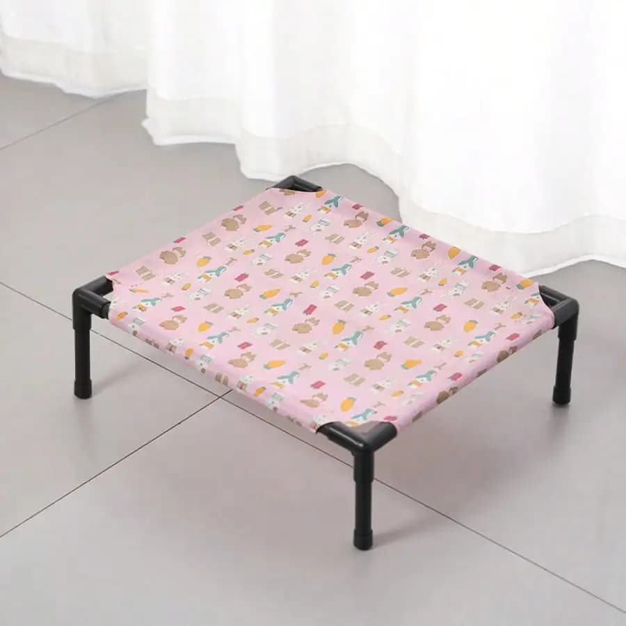 Lit surélevé pour animaux de compagnie, lit pour petits animaux, respirant, lavable, tapis rafraîchi