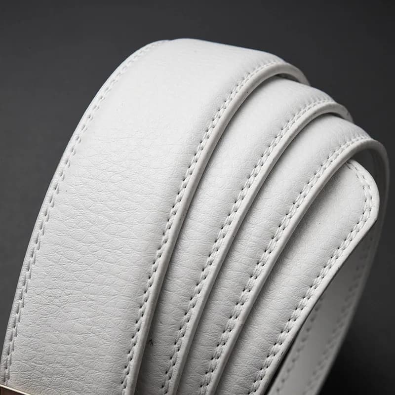 Ceinture en cuir de vachette automatique pour homme, ceinture double face, cuir véritable, chic, déc