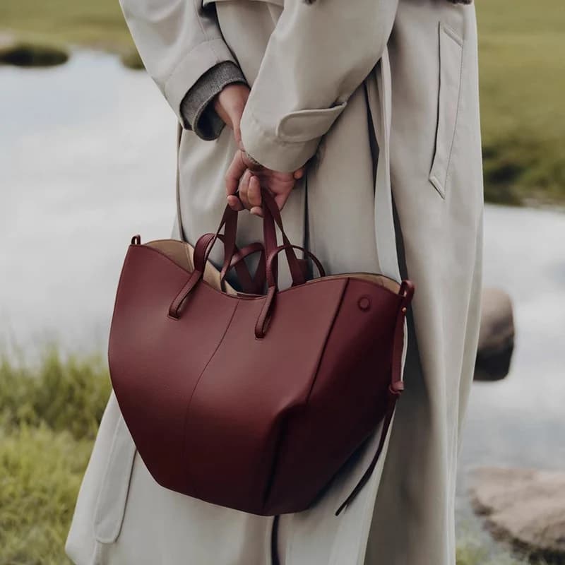 Nouveau sac fourre-tout en cuir grande taille pour femmes, sac à main Niche féminine, sac à bandouli
