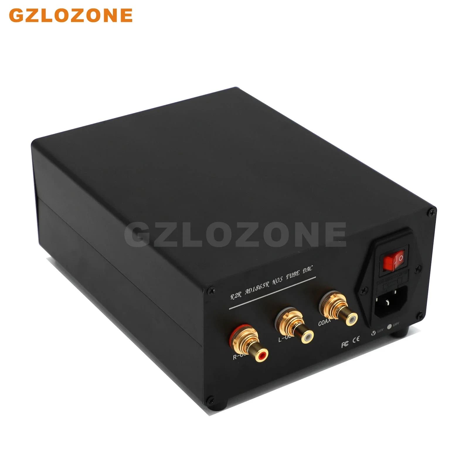R2R NOS AD1865 + CS8412 Décodeur audio architecture 6N11 + 6Z4 Tube DAC ARGENT/NOIR (en option)