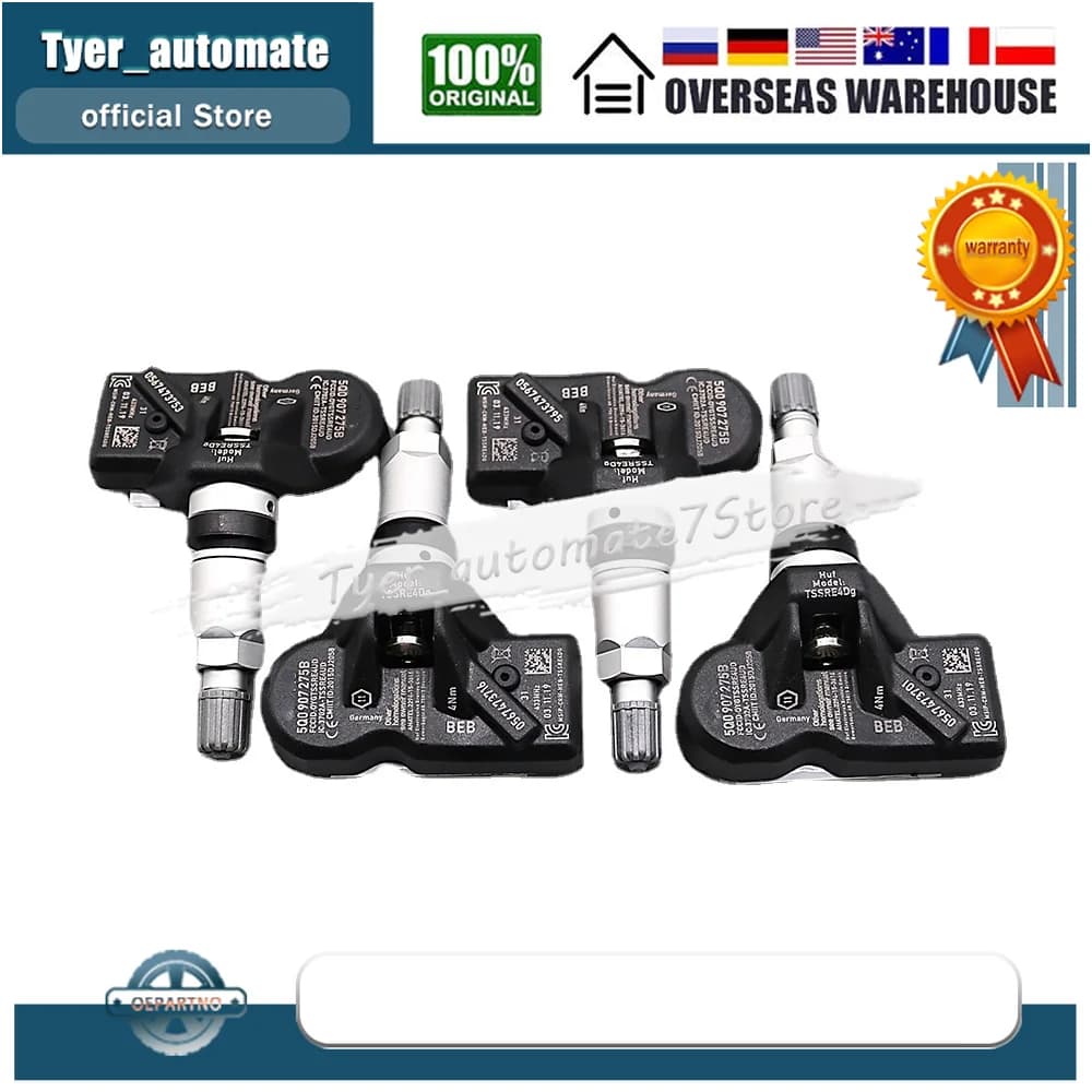 4 pièces 5Q 0907275 Système de surveillance TPMS de capteur de pression des pneus B, pour Audi RS3 B