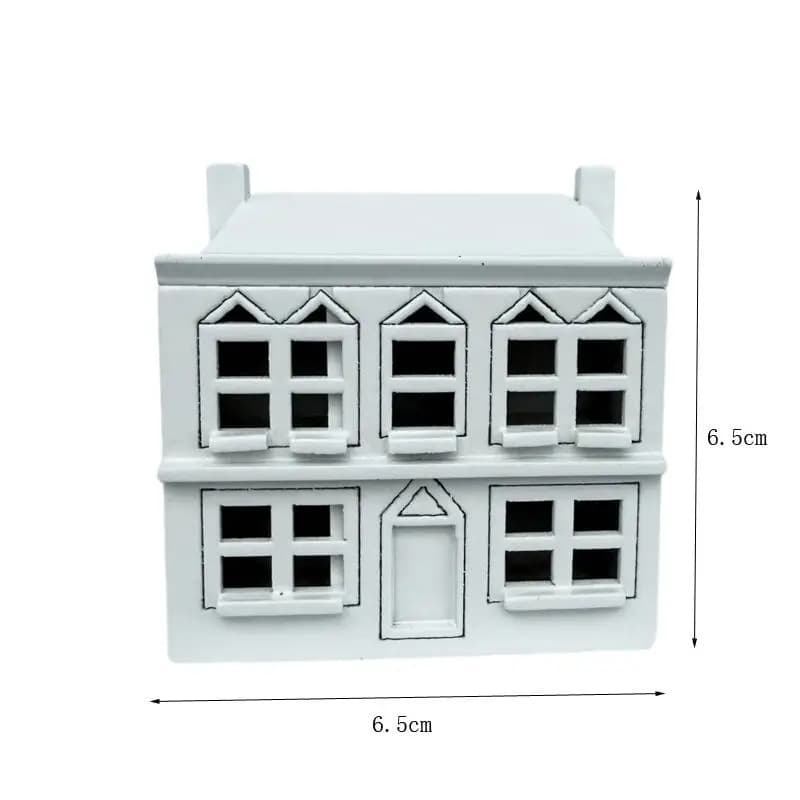 Maison de poupée miniature en bois blanc 1:12, Villa, petite maison, modèle, accessoires de meubles 