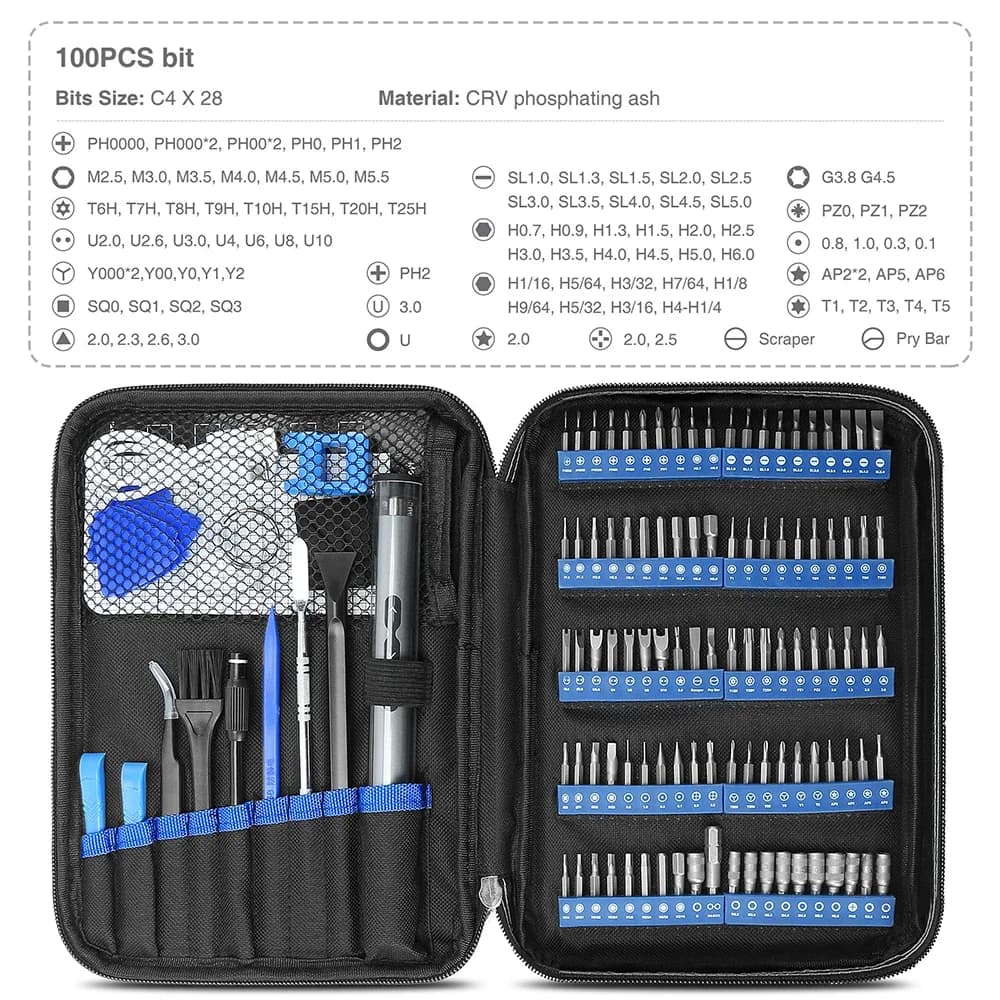 Jeu de tournevis électriques de précision 120 en 1, Mini Kit Rechargeable, embouts sans fil pour tél
