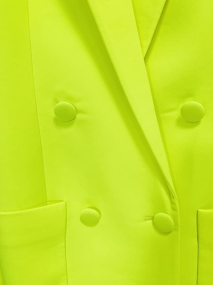 Blazer long double boutonnage de créateur pour femme, nouvelle collection 2026, haute qualité, épaul