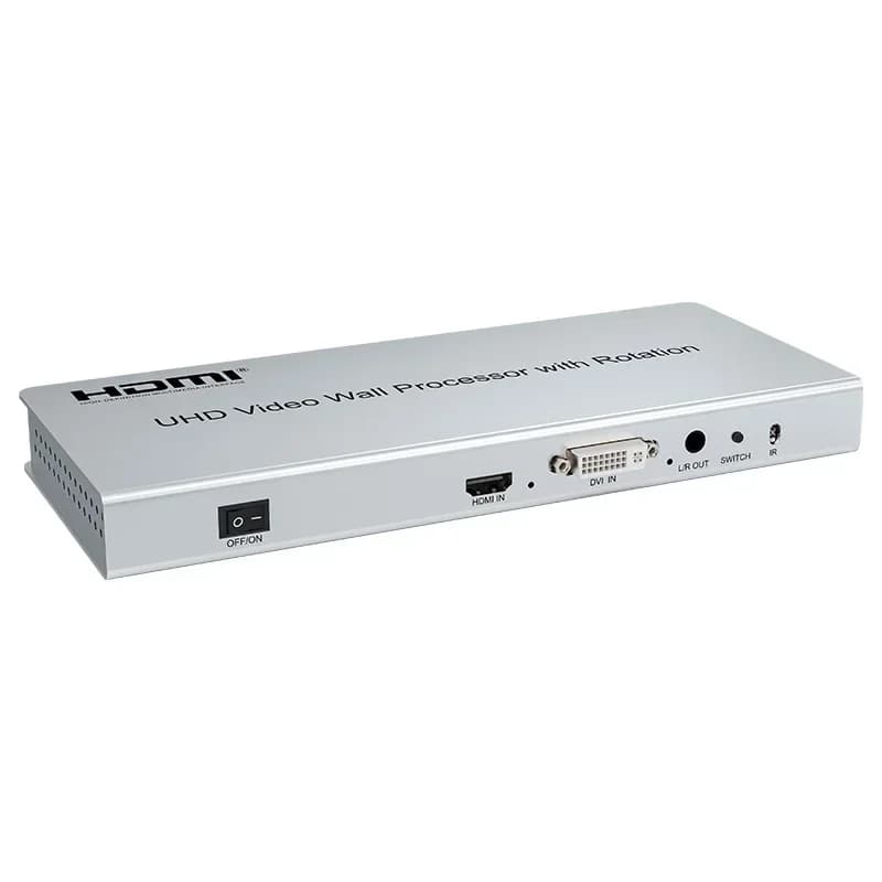 Contrôleur mural vidéo HDMI 4K UHD 2x2 1x3 1x4, processeur mural TV, prise en charge 90-180-270 °   