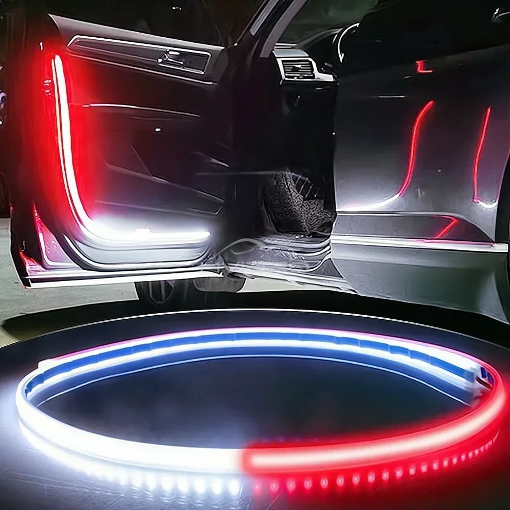 Lumière stroboscopique Led d'avertissement d'ouverture de porte de voiture, lampes de signalisation 