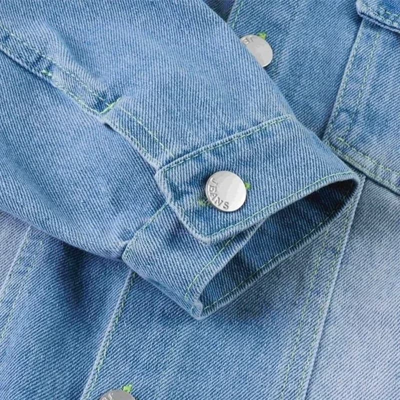 Veste en jean Minnie Mouse pour petites filles, manteau de printemps et d'automne, vêtements d'extér