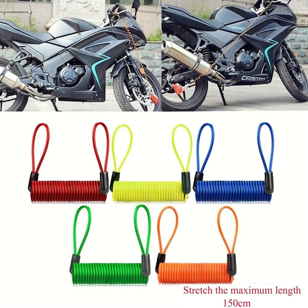 Câble de verrouillage à ressort pour vélo, corde antivol, alarme, disque, rappel de sécurité, Protec