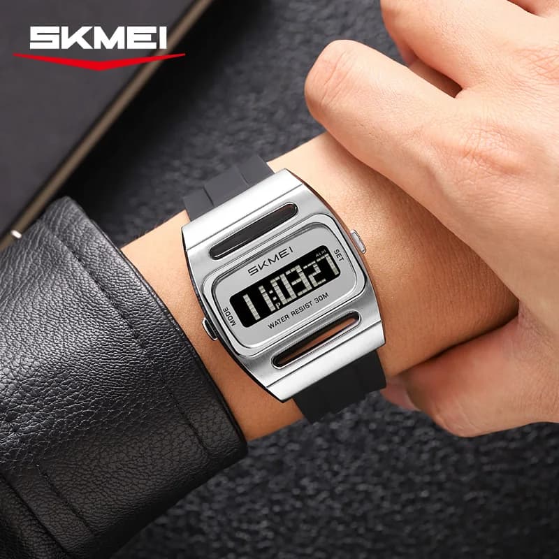 Montres de sport numériques multifonctionnelles à énergie solaire de luxe SKMEI 2563, horloge électr