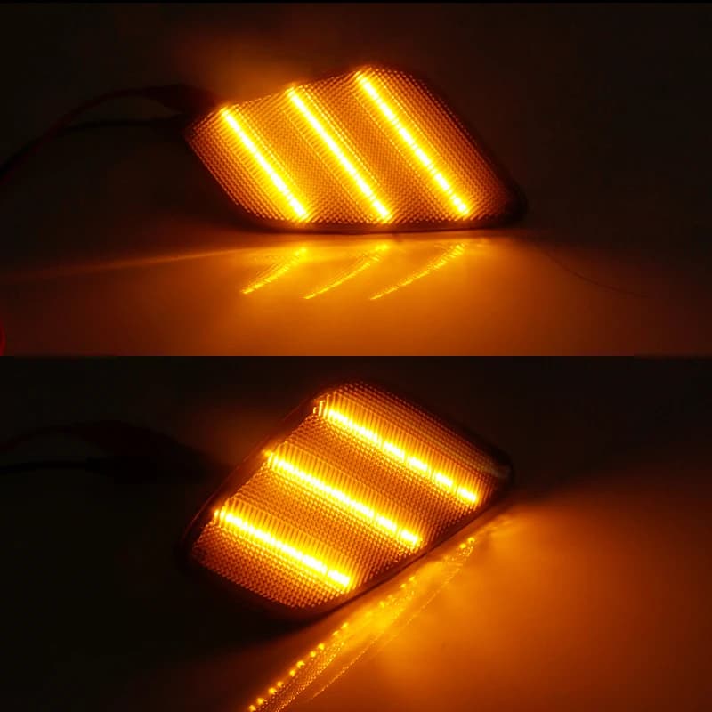 Feux de position latéraux pour Jeep Wrangler TJ, bande triple-nucléoLED ambre, clignotant, feux laté