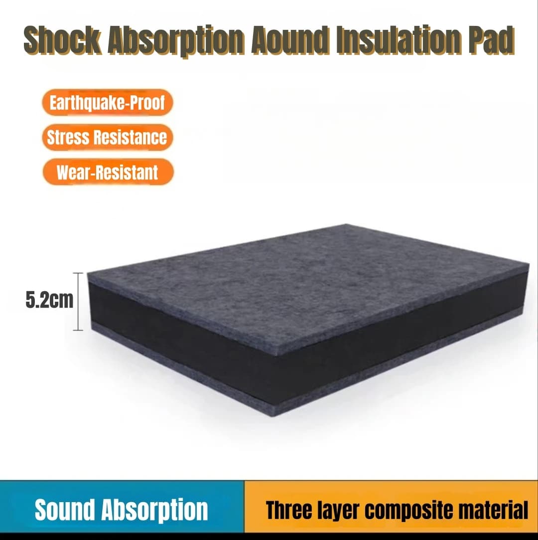 Tapis anti-vibration en mousse à 3 couches de 5 cm d'épaisseur, absorption des chocs, isolation acou