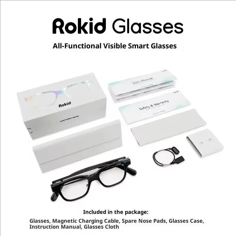 Lunettes Rokid Leqi AI & AR, ultralégères, traduction en temps réel en 12 langues, Assistant AI pour