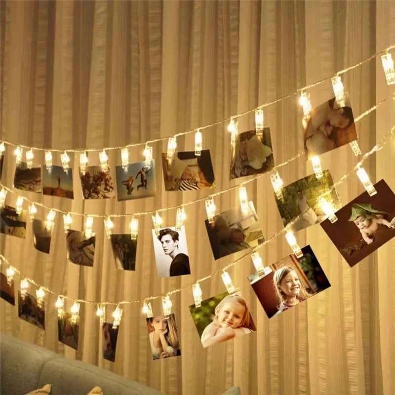 3m 20 LED Photo Clip fée chaîne lumières porte-carte guirlande lampe pour noël fête de mariage fée l