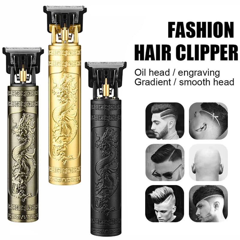 Rasoir électrique Vintage pour barbier, Machine de coupe de cheveux sans fil, chargeur USB, tondeuse