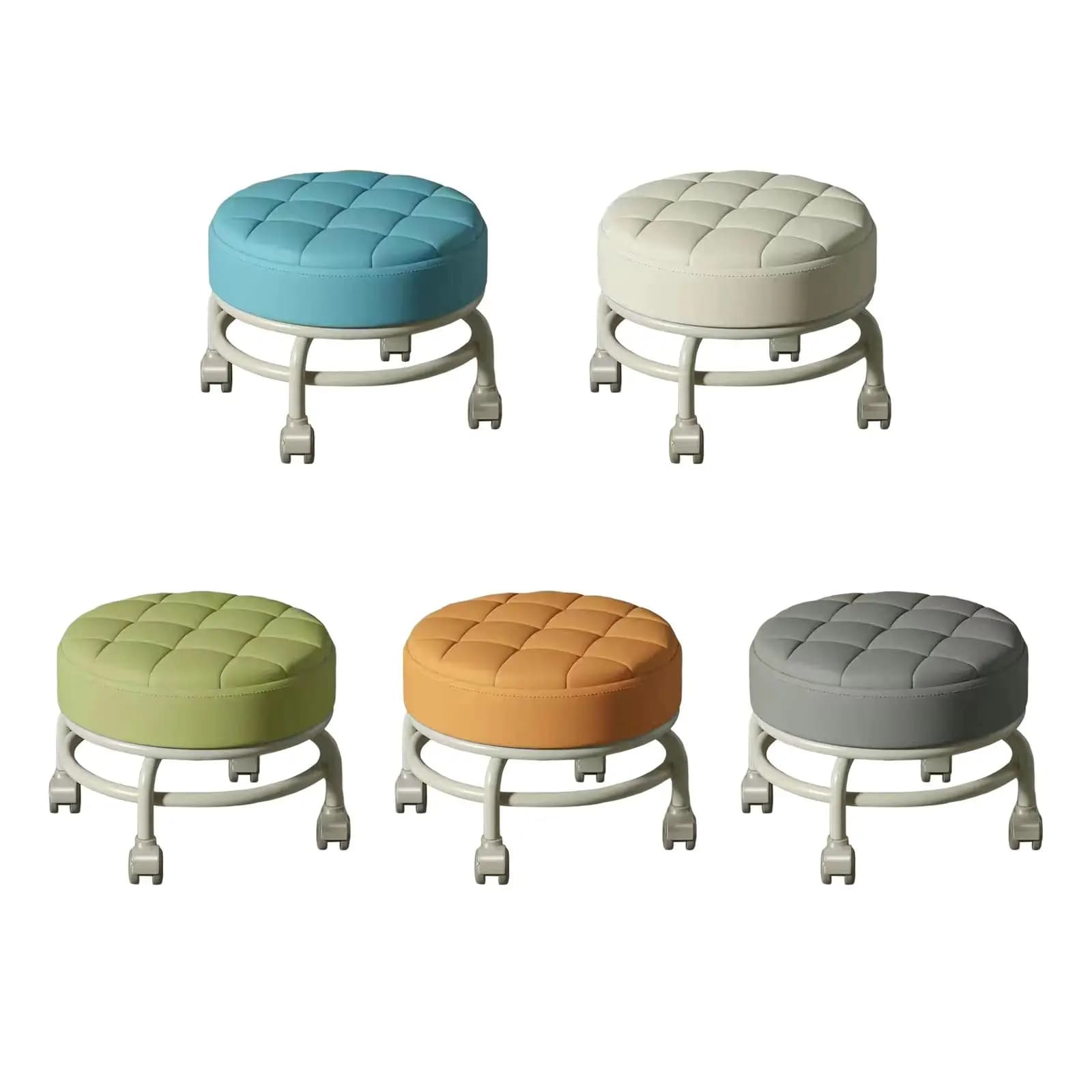Siège à roulettes bas, roulettes pivotantes universelles robustes, tabouret à langer pour salon, cui