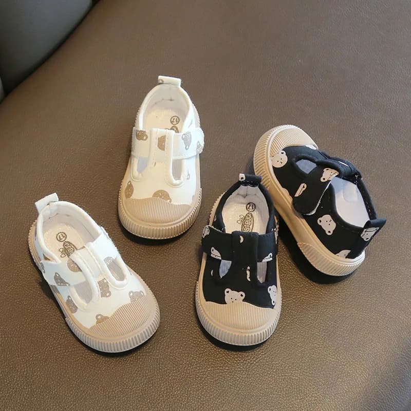Chaussures décontractées à bouche carrée pour garçons/filles, chaussures de marche à semelle souple 
