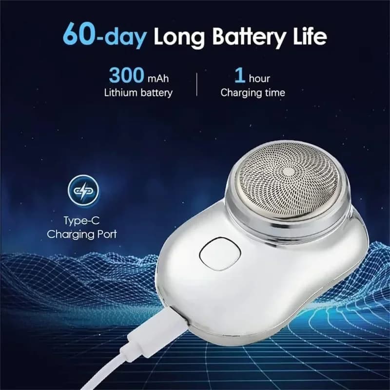 Rasoir de voyage portable avec chargement USB, affichage de puissance LED, mini rasoir électrique ét