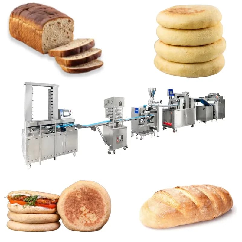 Machine industrielle personnalisée pour la fabrication de pain pita marocain + Ligne de production d