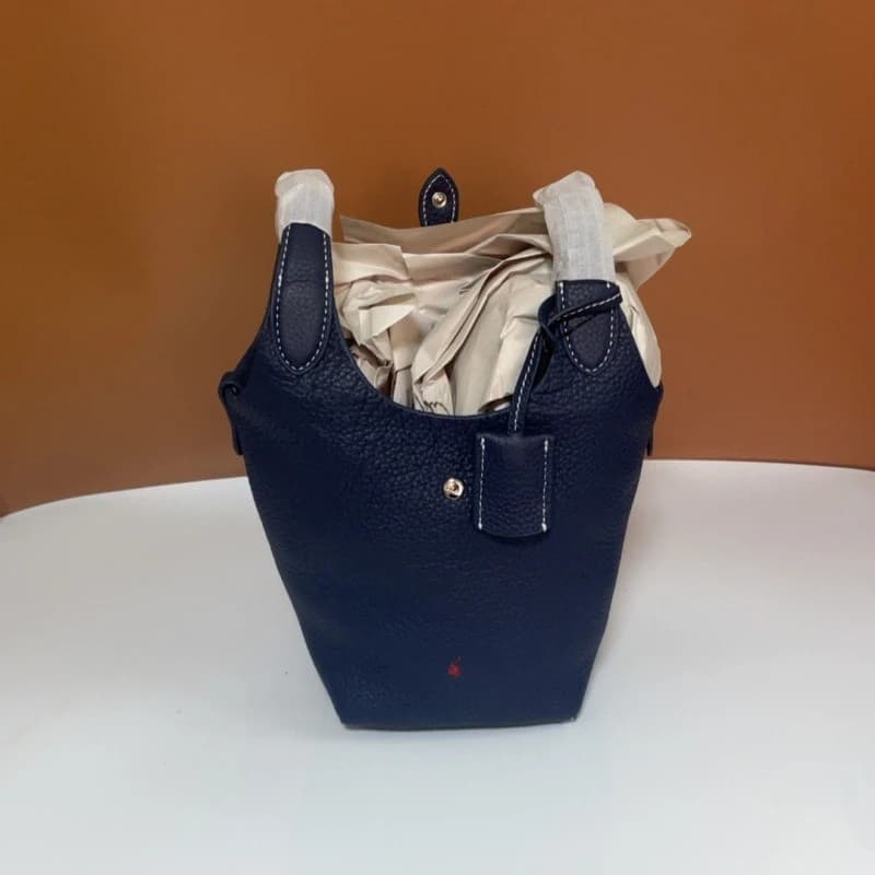Nouveau sac fourre-tout pour femme 2026 en cuir de vachette motif litchi, style panier à légumes et 
