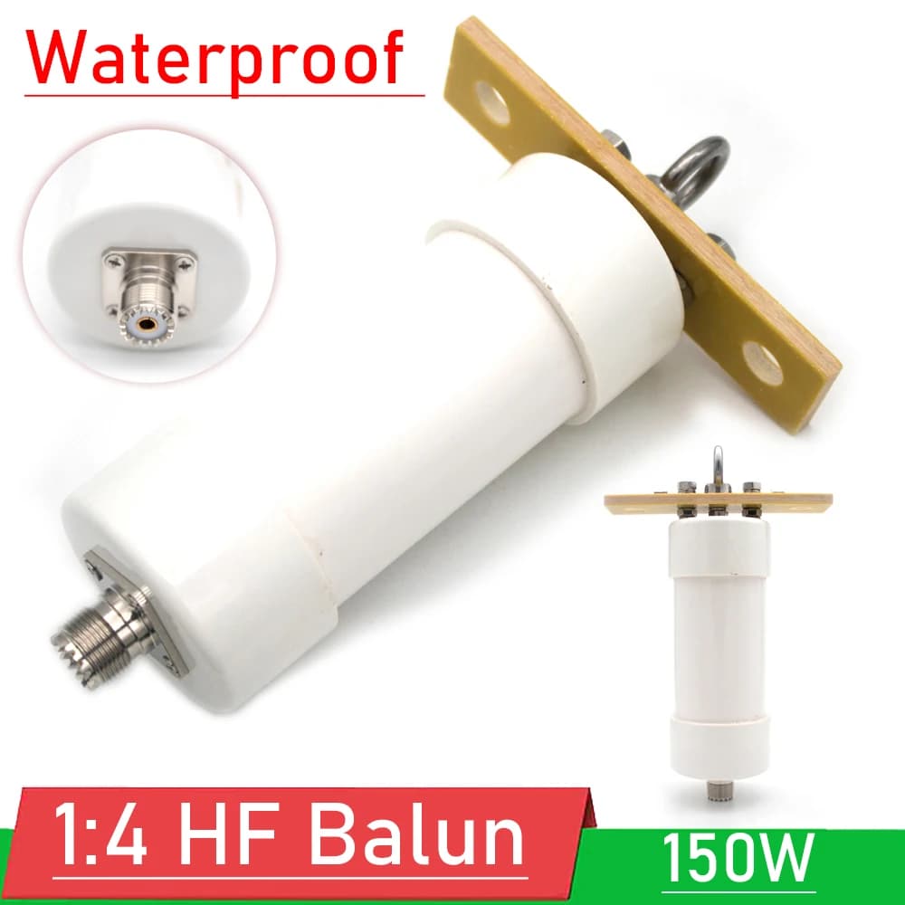 200W 1:4 Balun 1-56MHz Rapport Balun f/ HF Winton ondes Courtes Récepteur D'antenne radio 4:1 Balun 