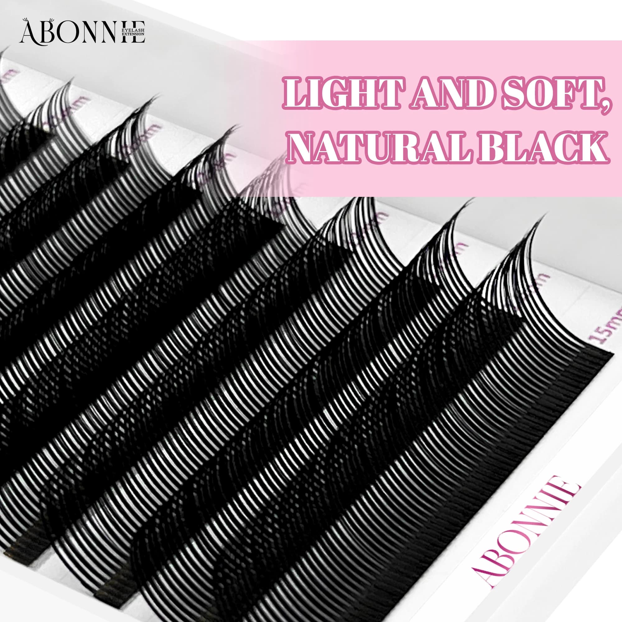 Abonnie 5D fleur humide cils Extensions cils individuels brun Volume doux 5D floraison fée faux faci
