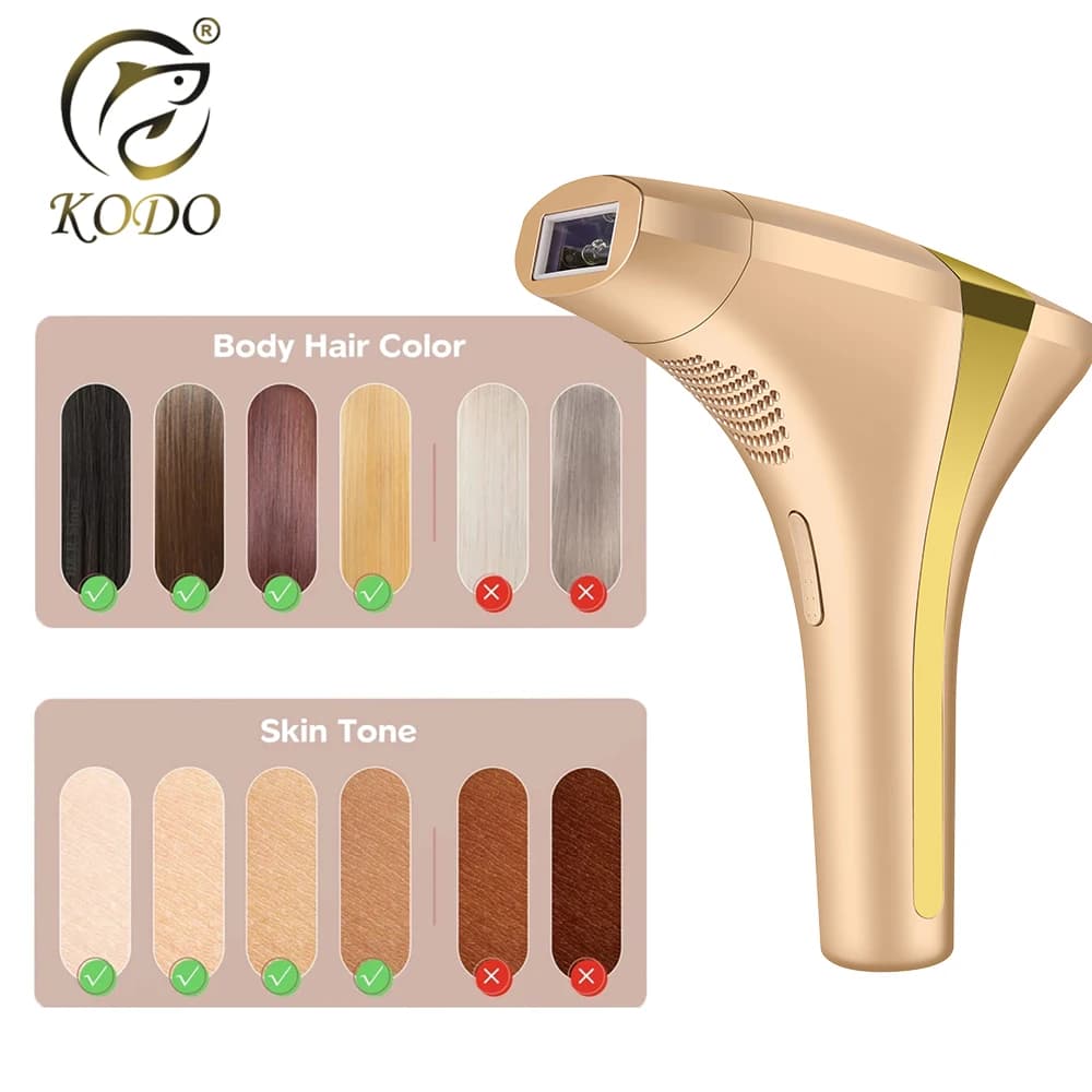 KODO 2026 Épilateur laser à glace haut de gamme personnalisable, épilation permanente IPL indolore, 