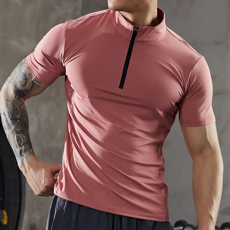 T-shirt de basket-ball demi-fermeture éclair pour homme, chemise astronomique, maillot de course en 