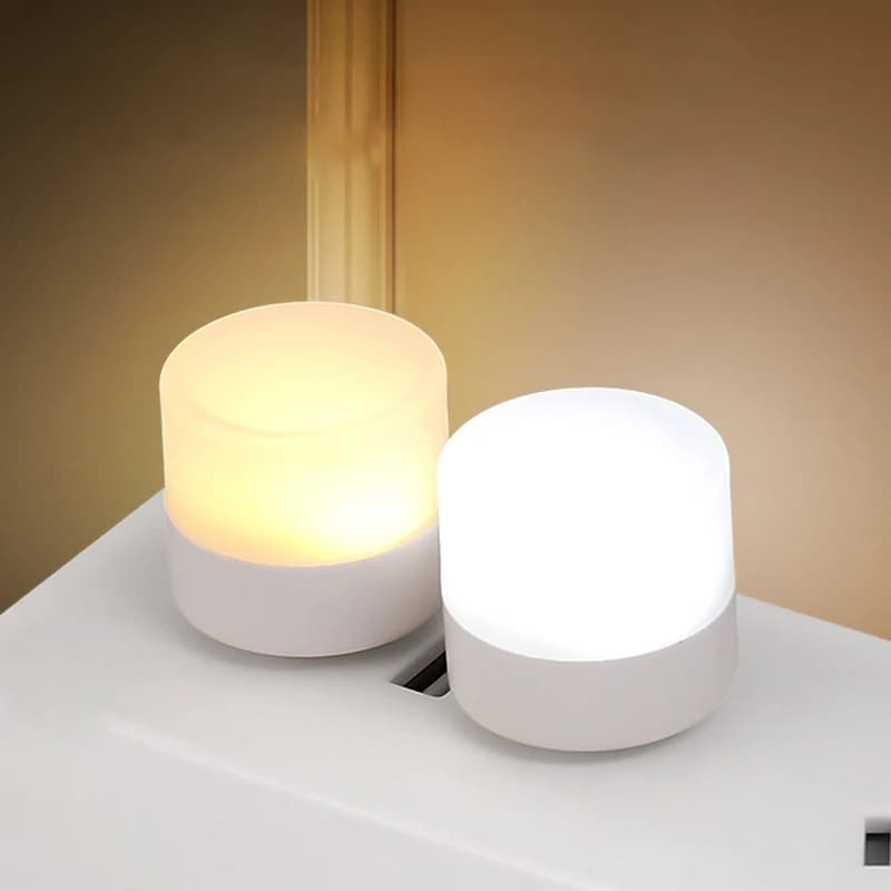 Lampe LED ronde à prise USB pour la Protection des yeux, idéale pour la lecture, compatible avec les