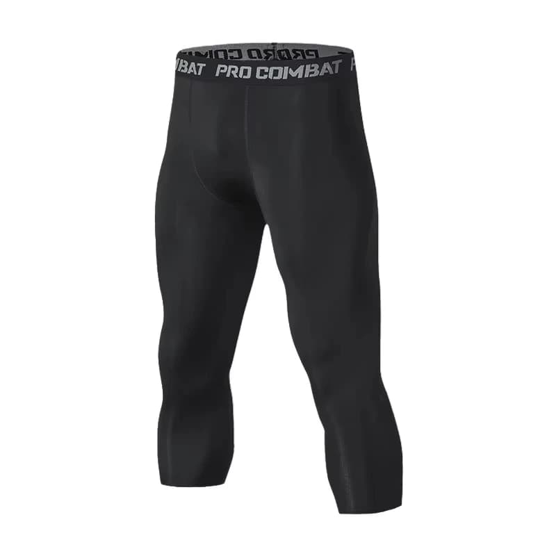 Pantalons de Compression pour hommes, collants de course, Leggings de basket-ball secs et frais, col