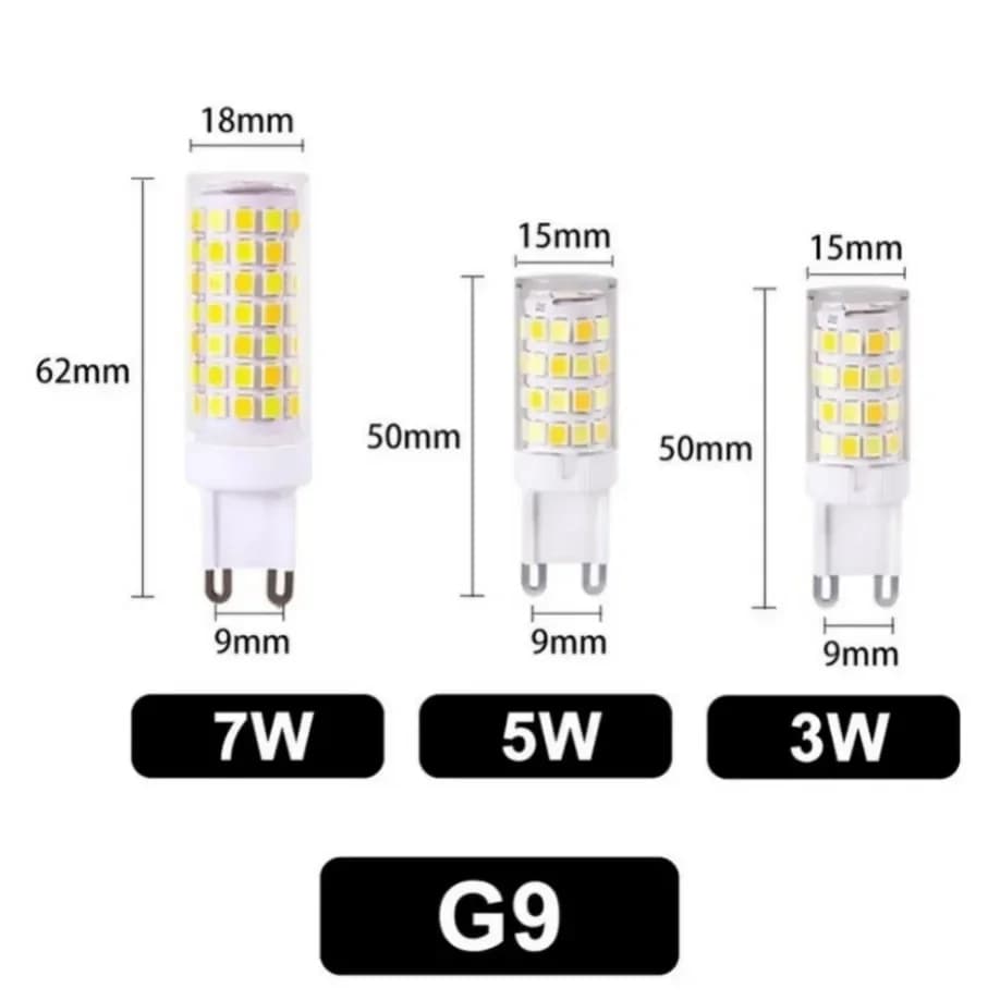 Ampoule LED G9 3W 5W 7W AC 220V G9, lampe LED SMD2835 G9, lumière épis de maïs, remplacement 30W 40W