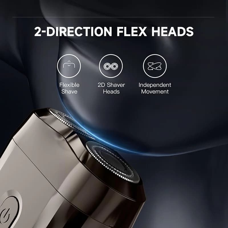 Nouveau Mini rasoir magnétique à Double tête type-c charge silencieux lavable rasoir électrique Port