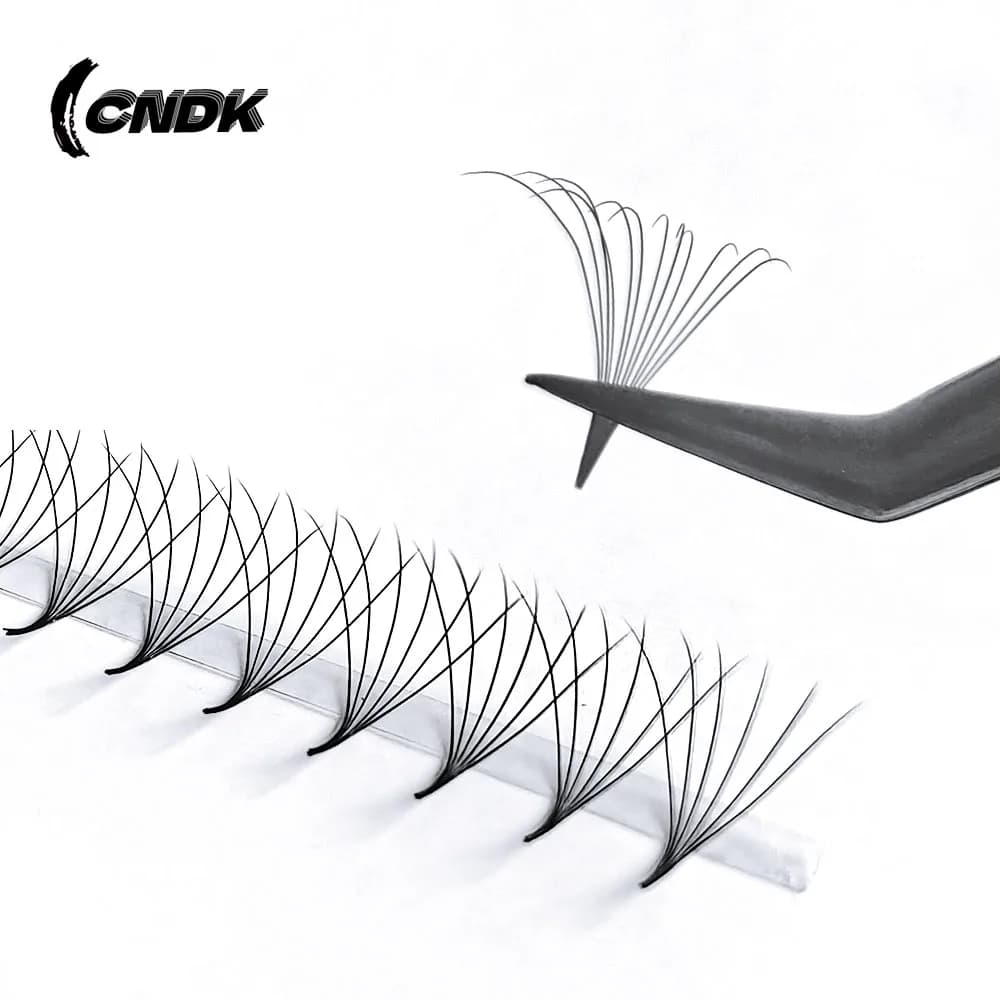 Gérmédia escalPBT Hybrid Pro Made Volume Eyelash Fan, 40Line, 2D-14D Mixed, 1600, Tige pointue, Raci