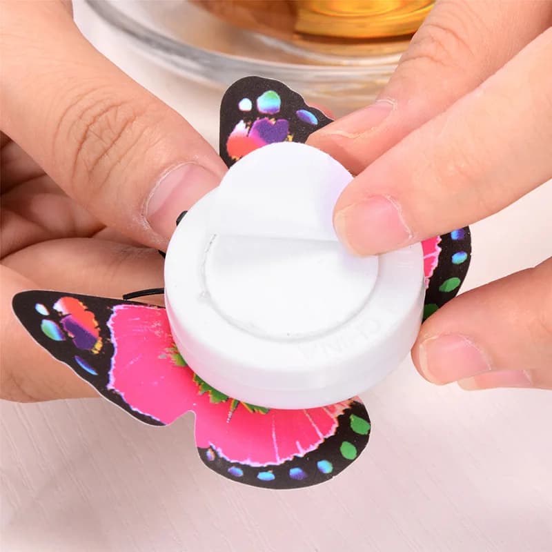 2/1 pièces LED coloré papillon veilleuse bricolage LED réfrigérateur aimant fête mariage salon chamb