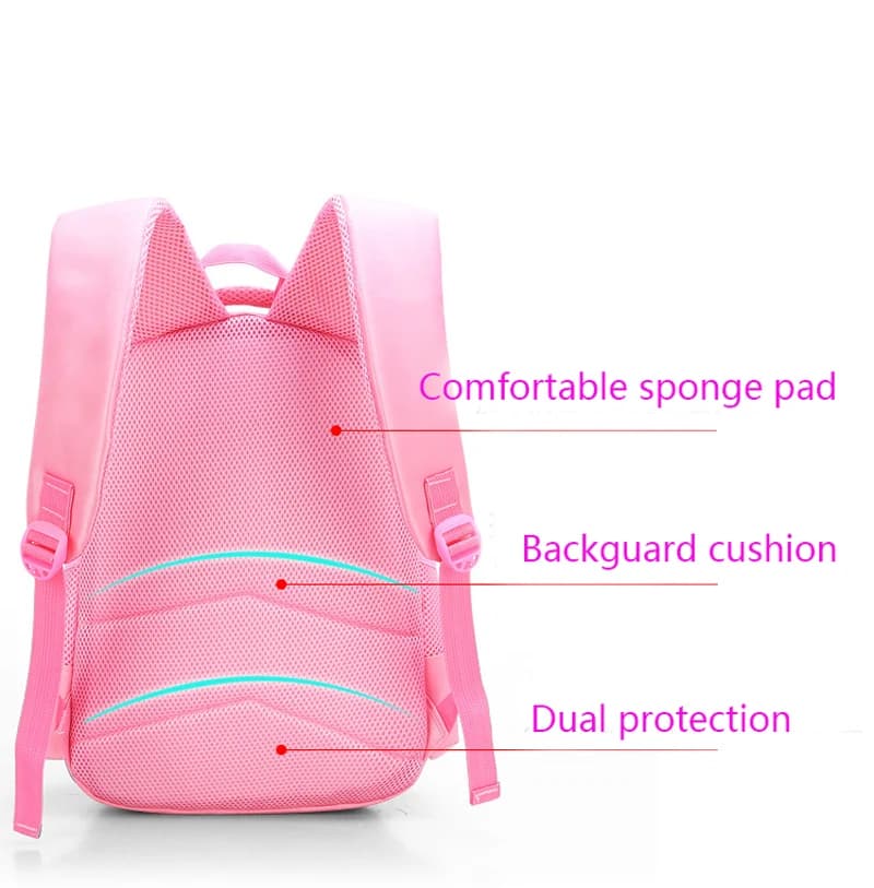 Sac à dos pour enfants rose chat mignon maternelle enfant sac d'école sac à dos fille étudiant adole