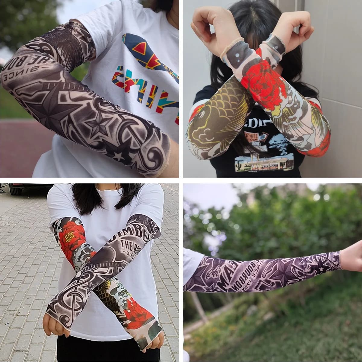 Manchons de tatouage élastiques pour hommes et femmes, 6 pièces, grande taille, cyclisme, Protection