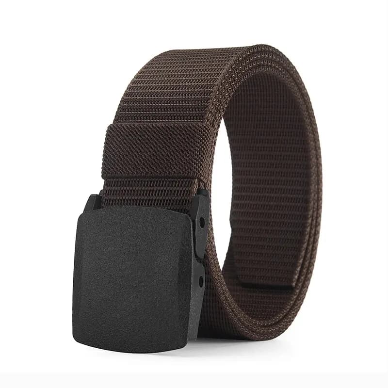 Ceinture en toile décontractée pour hommes et femmes, ceinture d'entraînement en nylon sans métal av