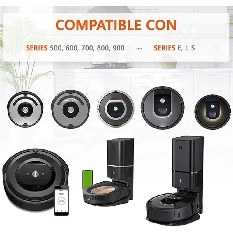 Pneus coordonnants pour iRobot ROOMBA Series, roue en caoutchouc, pièces de rechange, accessoires, 5