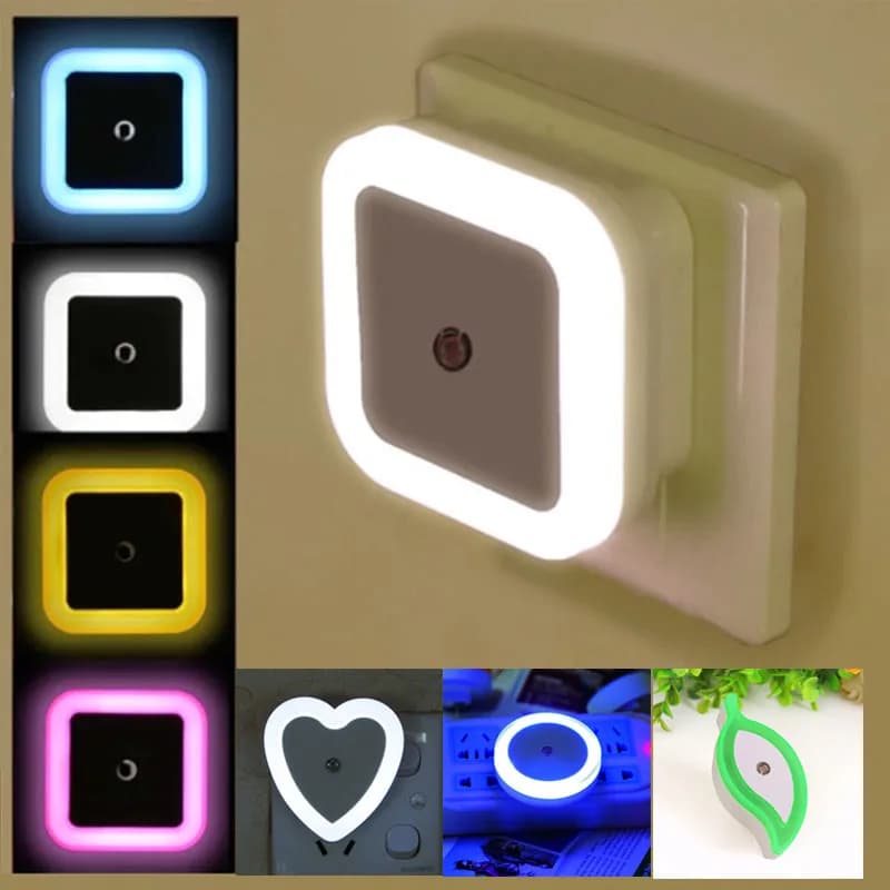 Veilleuse LED sans fil Mini mur mignon Plug-in capteur automatique lampe de chevet pour chambre cham
