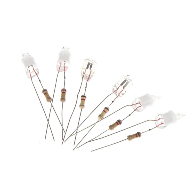 10 pièces indicateur néon vert rouge bleu signes 6mm lampe au néon lueur 2 fil de cuivre 6X13mm ampo