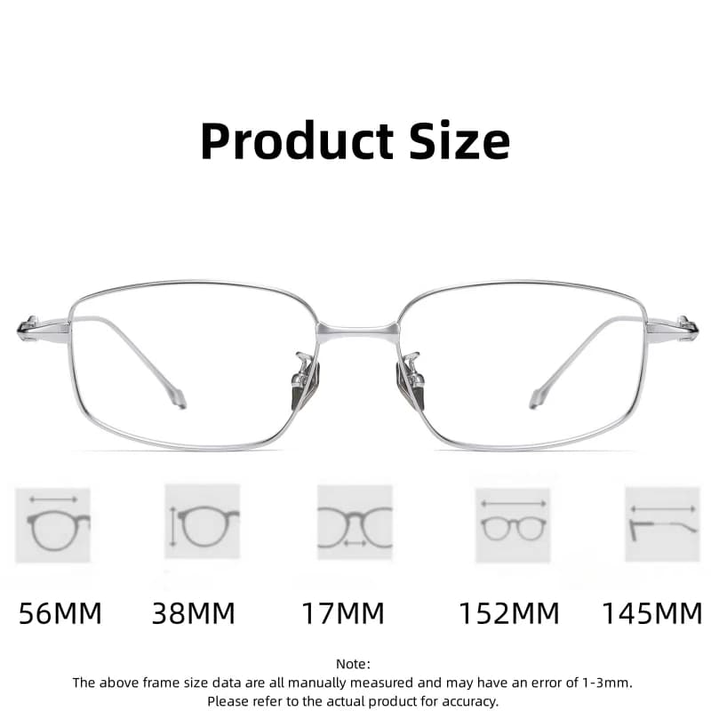 FIRADA nouvelle mode lunettes confortables rétro carré titane lunettes optique Prescription lunettes