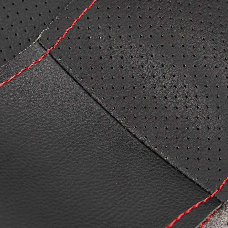 Juste de protection de volant de voiture en cuir perforé microcarence, garniture pour Chevrolet Niva