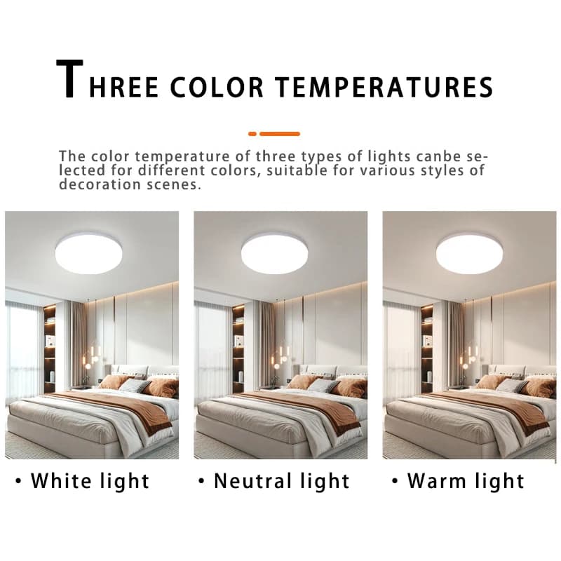 Plafonnier circulaire LED ultra-fin, lumière moderne pour chambre à coucher, salon, 18W 24W 36W 48W,