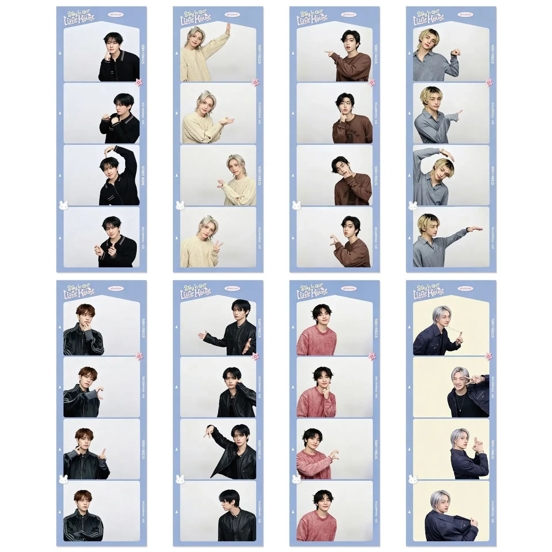 SKZOO Stray Kids Nouvelle Série Marque-page à quatre compartiments Collection Mignonne Petite Maison