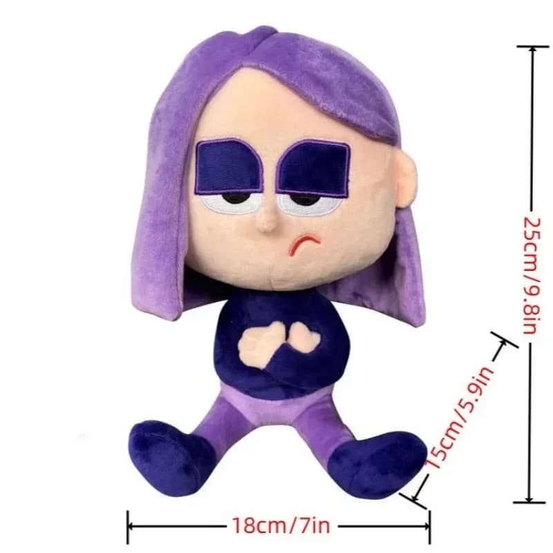 25 cm Duolingo violet fille dessin animé Animation mignon peluche fille jouets en peluche un cadeau 